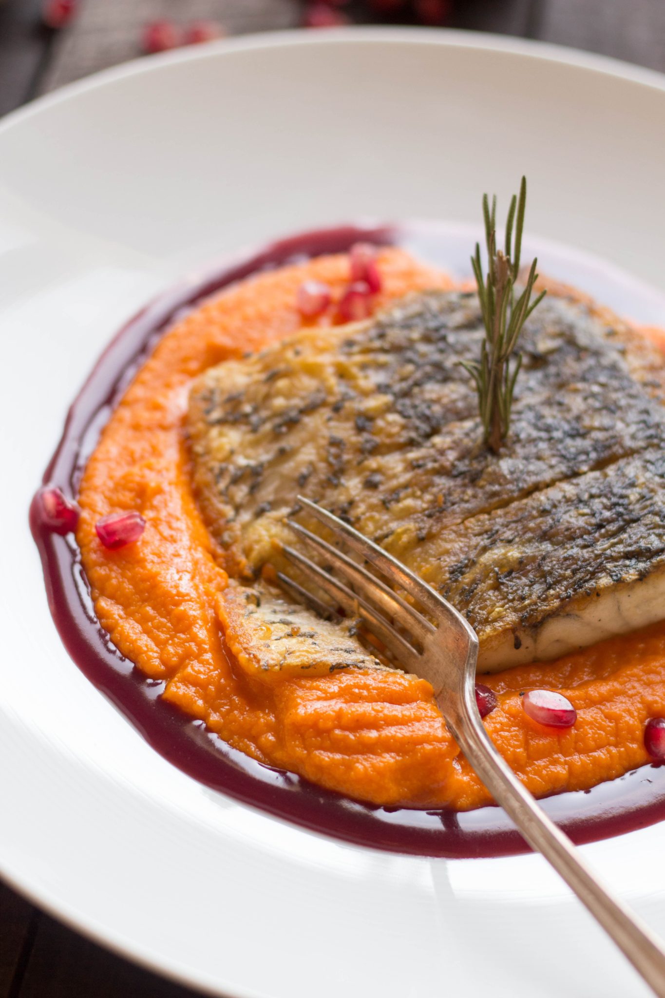 Pan Seared Barramundi with Pomegranate Sauce | The Better Fish ...